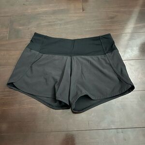 Black Lululemon Speed Up Shorts